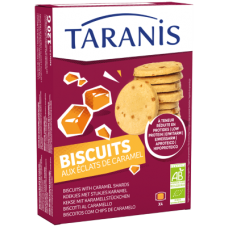 koekjes, biscuits met caramelstukjes Taranis 130 gr. (4 x 4 stuks) 